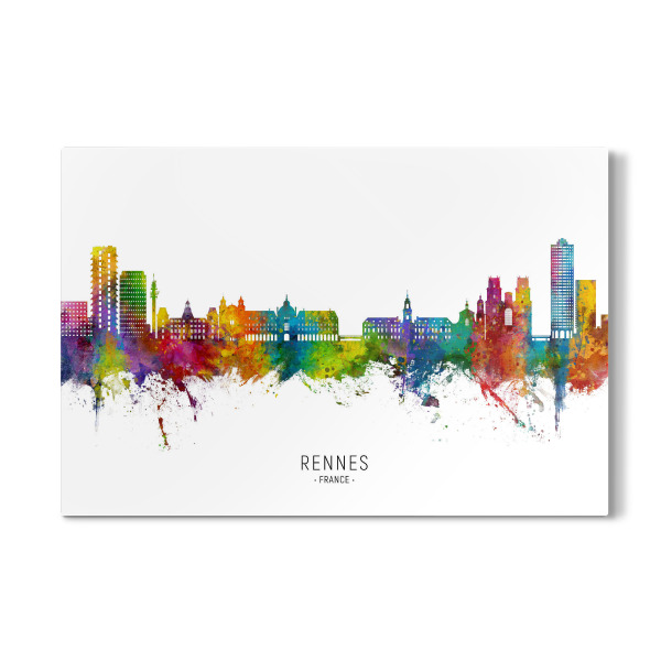 Galerie-Print "Rennes France Skyline txt" 30x20 cm artboxONE