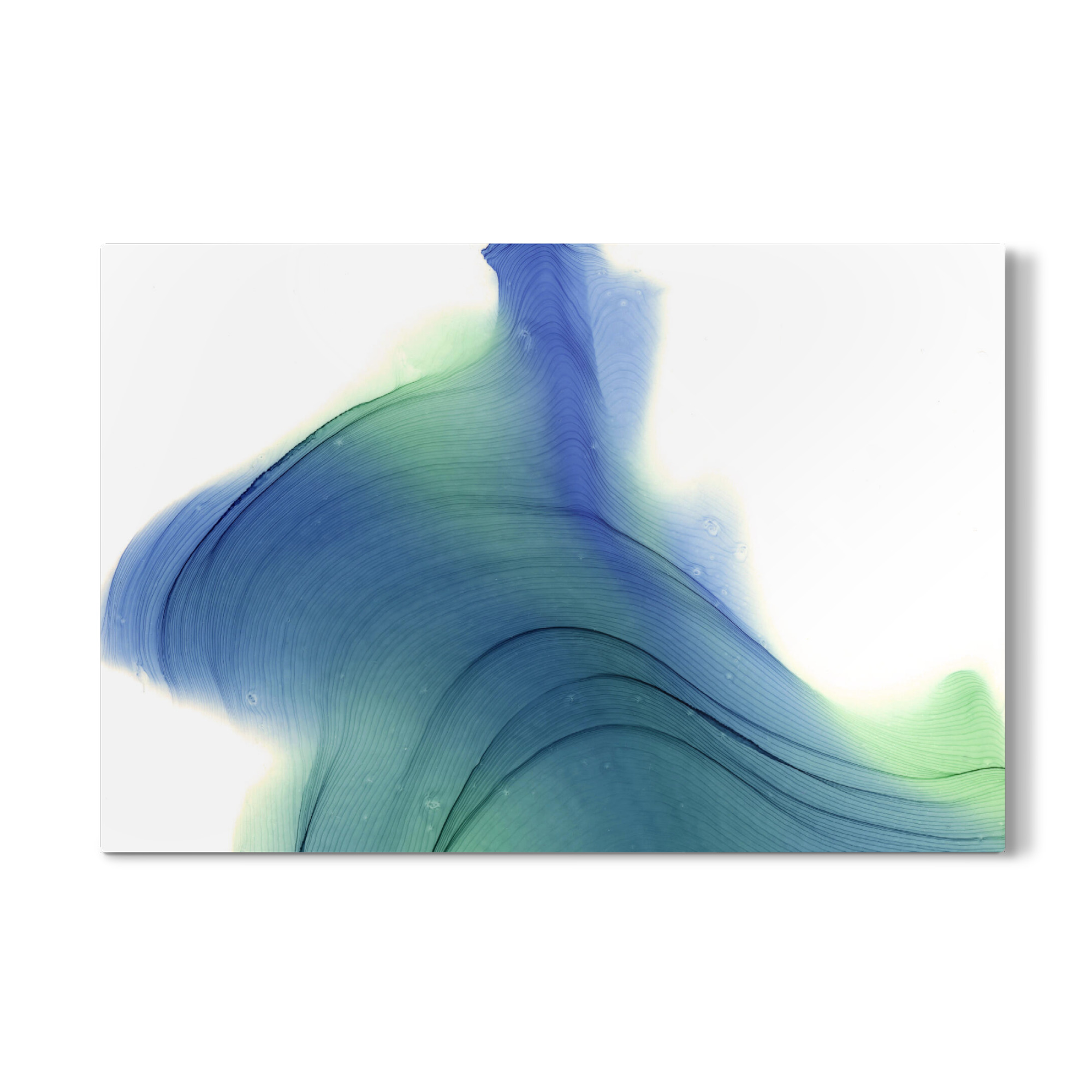 Galerie-Print "Waves on Hill blue and green" 75x50 cm artboxONE