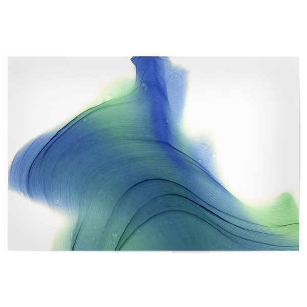 Poster "Waves on Hill blue and green" artboxONE - Abstrakt