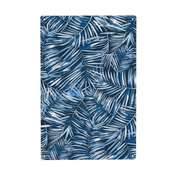 Holzbild "Tropical Relaxing Palms Yoga Navy" artboxONE - Natur,Festivals
