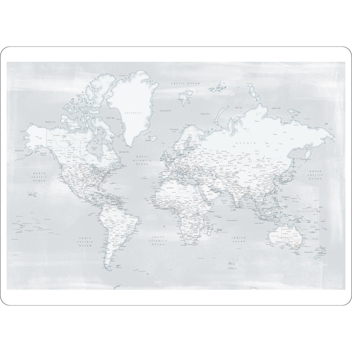 Tischset "Distressed world map in cold grey" artboxONE - Reise,Kartografie