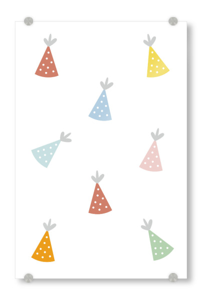 Acrylglasbild "Partyhüte" artboxONE - Für Kinder,Lustig