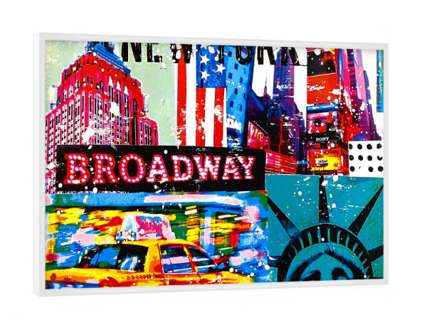 Poster mit weißem Rahmen "NYC Collage" artboxONE - Städte,Städte / New York,Reise,Architektur,Reise / Länder