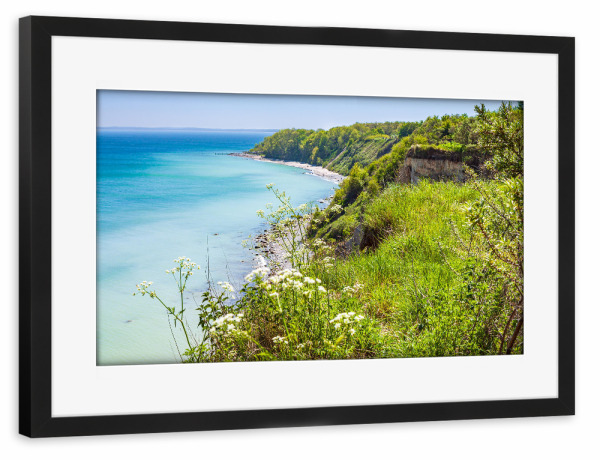 Poster mit Rahmen schwarz "Küste bei Kap Arkona" artboxONE - Natur,Reise,Reise / Strand und Meer