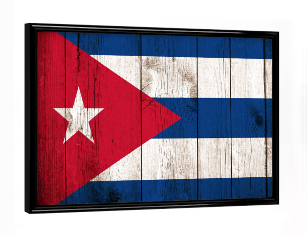 Poster mit schwarzem Rahmen "Cuba Vintage Flag" artboxONE - Reise,Reise / Strand und Meer,Reise / Länder