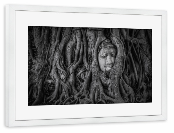Poster mit Rahmen weiß "Ayutthaya" artboxONE - Städte,Natur,Reise,Reise / Asien,Reise / Länder