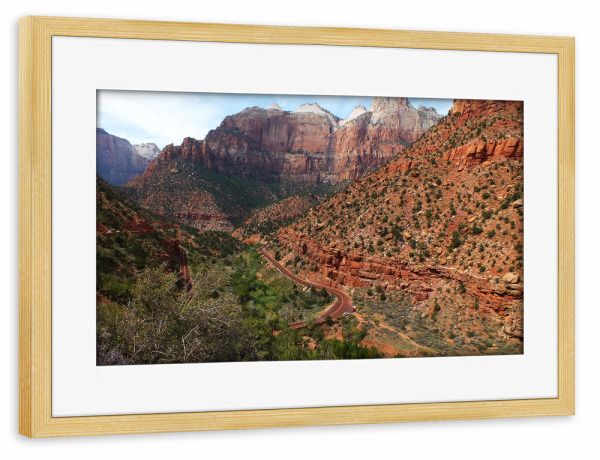 Poster mit Rahmen kiefer "Zion Nationalpark, Utah" artboxONE - Reise,Reise / Länder