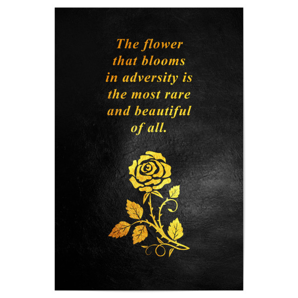 Poster "Bloom in Adversity" artboxONE - Typografie,Floral,Buchstaben