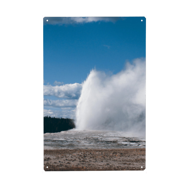 Metall Poster "Old Faithful Geyser" artboxONE - Natur,Reise,Reise / Länder