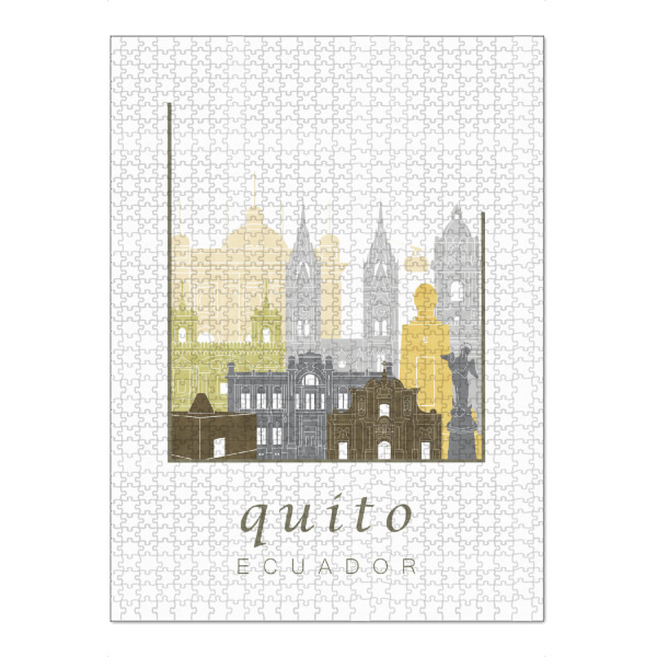 Puzzle Ravensburger "Quito skyline desert" artboxONE - Städte,Reise,Architektur,Kartografie
