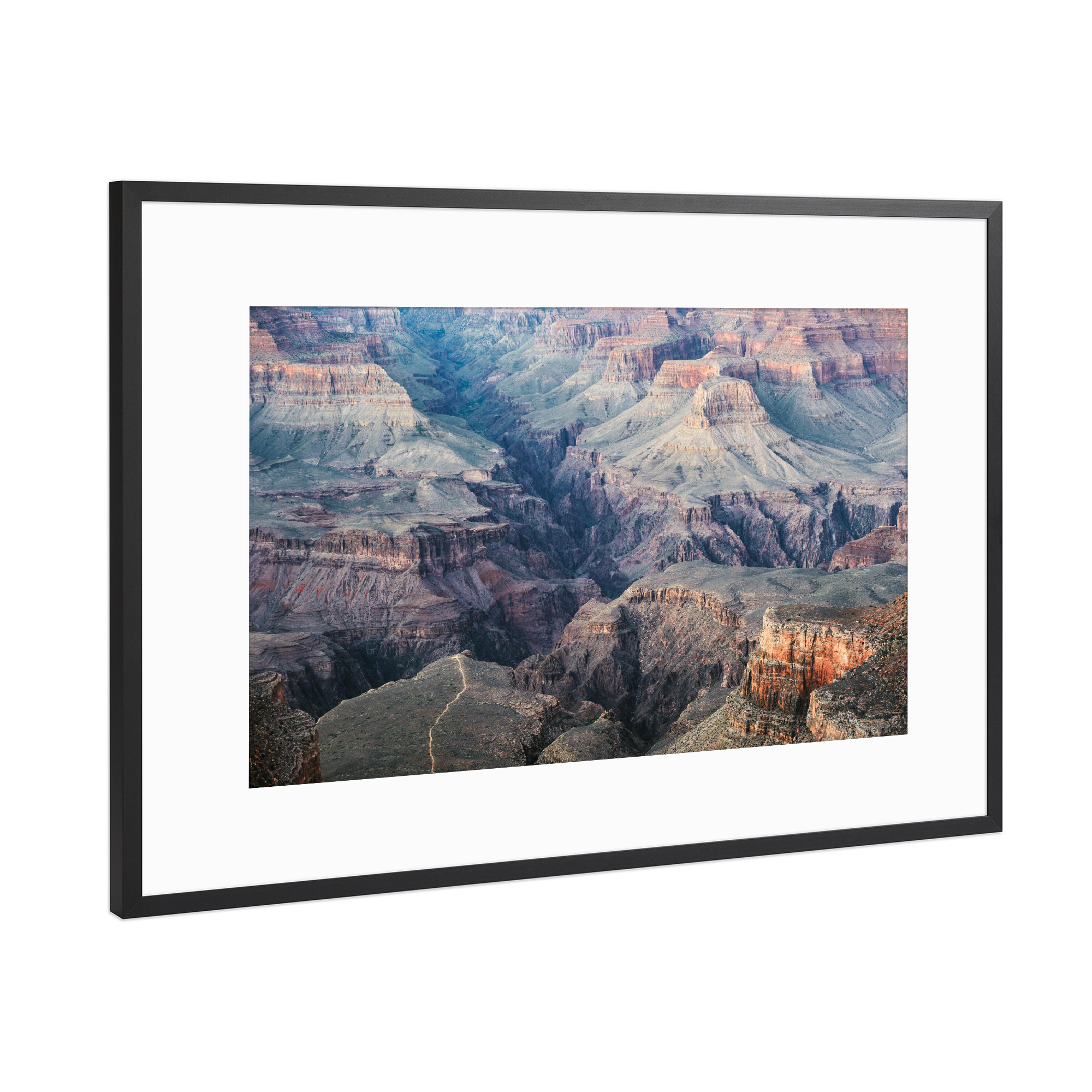 Poster mit Rahmen Schwarz (Metallic) "Deep canyon" artboxONE - Natur,Reise,Reise / Länder
