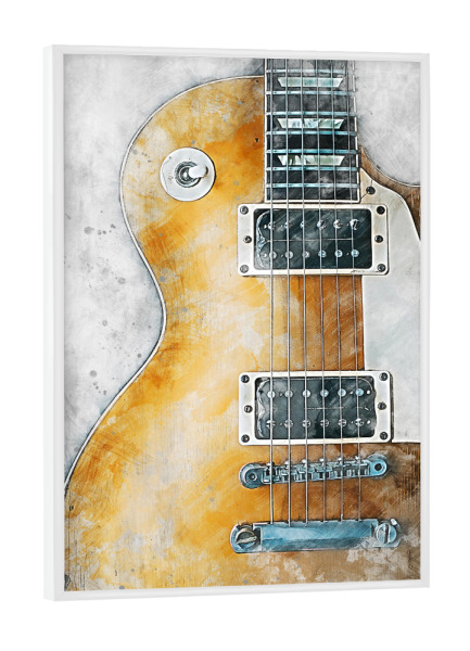 Poster mit weißem Rahmen "Electric guitar 5 (matart)" artboxONE - Musik