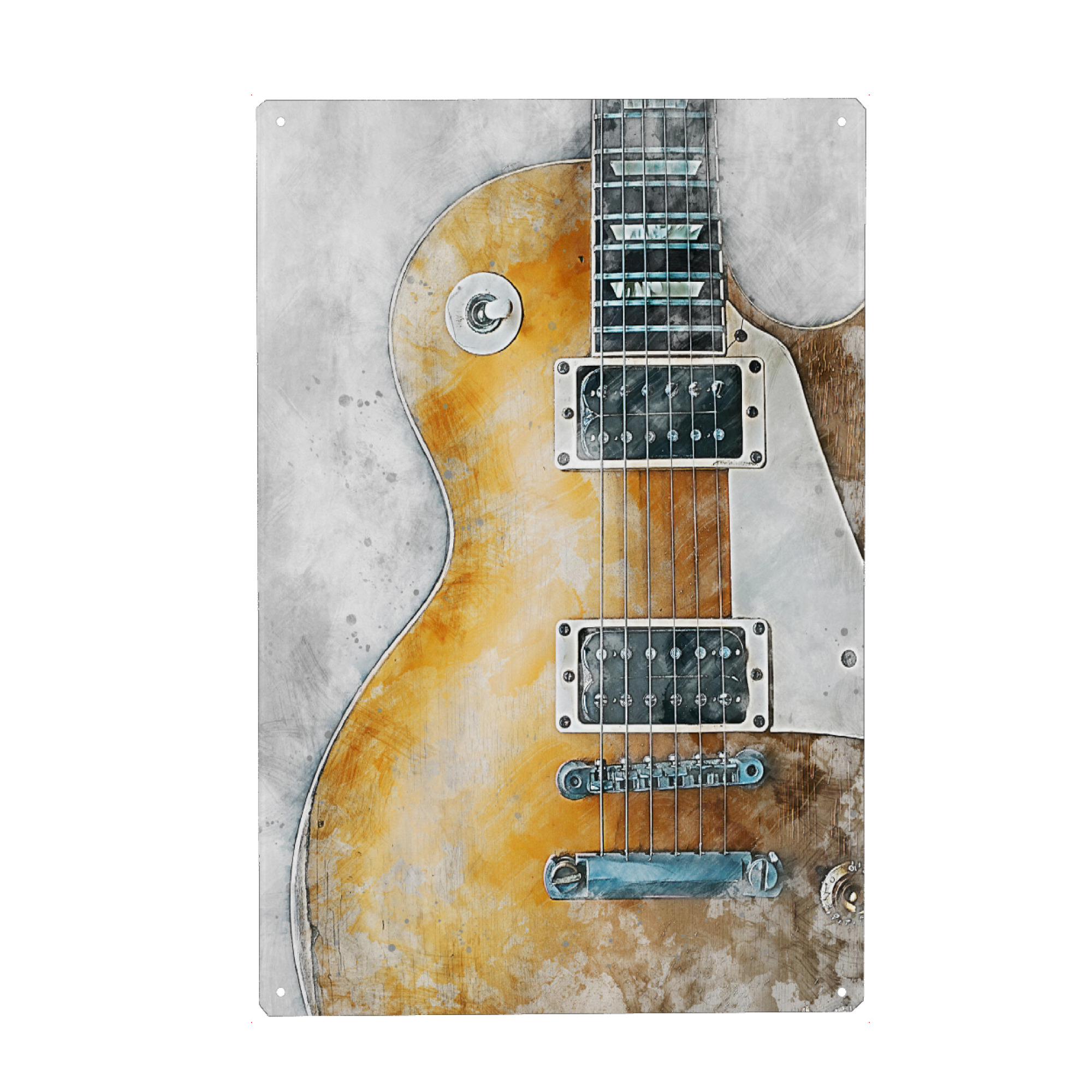 Metall Poster "Electric guitar 5 (matart)" artboxONE - Musik