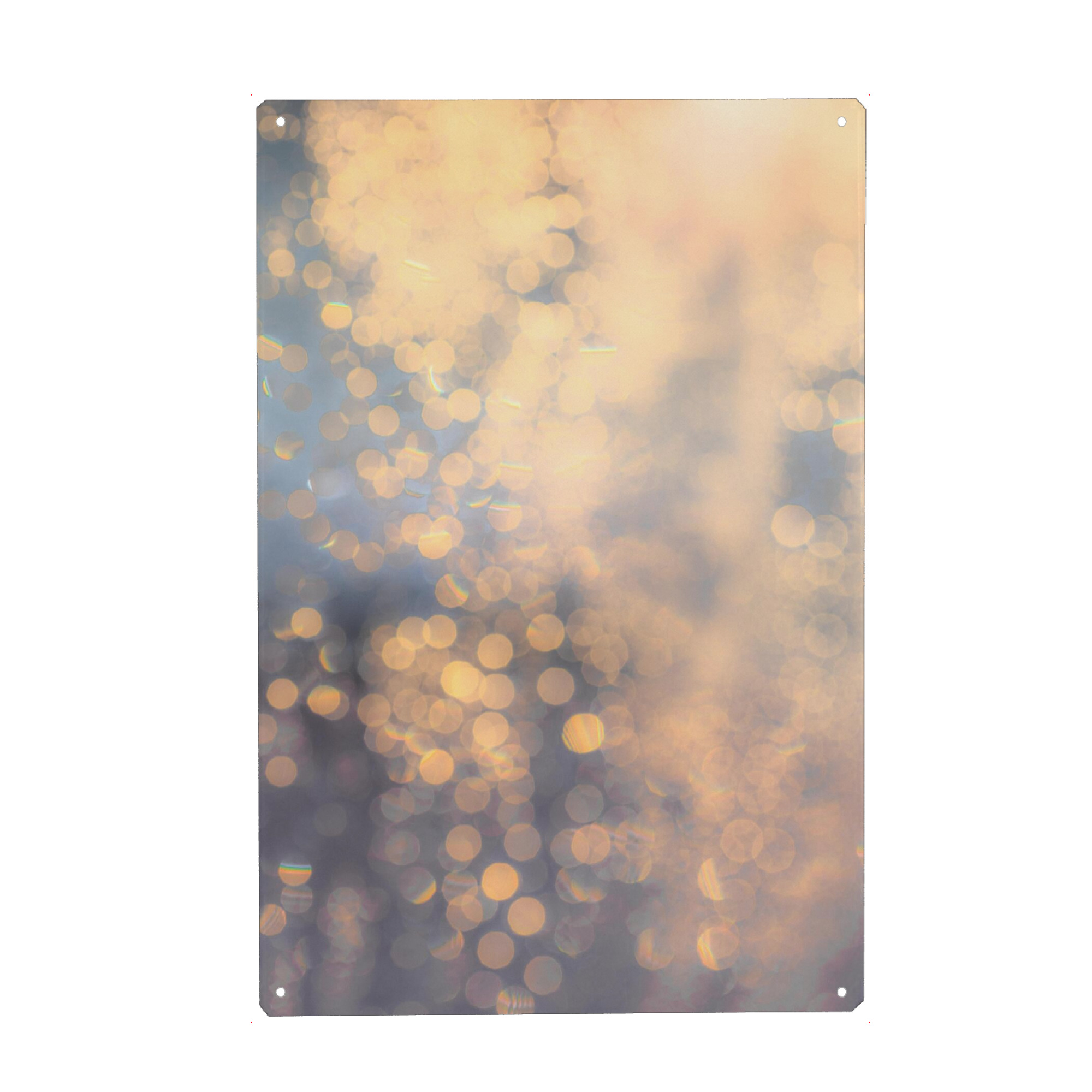 Metall Poster "Sonne & Regen" artboxONE - Abstrakt - Regen,Sonne,Abstrakt,Licht,Lichtspiel,Sonnenlicht,Muster,Lights,Rain,Sun - Blechschild