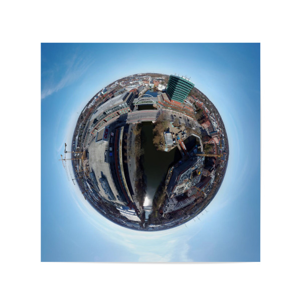 Poster 20x20 cm "Hamburg-Bergedorf CCB, Serrahn" artboxONE - Städte,Städte / Hamburg,Natur,Reise,Architektur