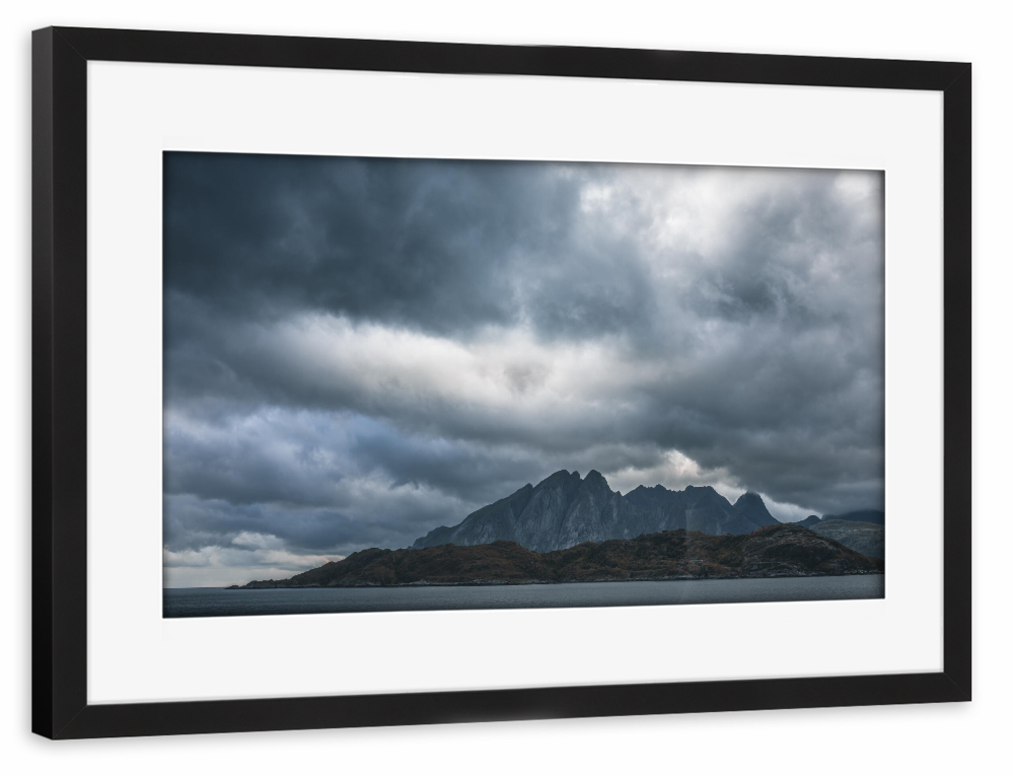 Poster mit Rahmen schwarz "Dramatic clouds" artboxONE - Natur