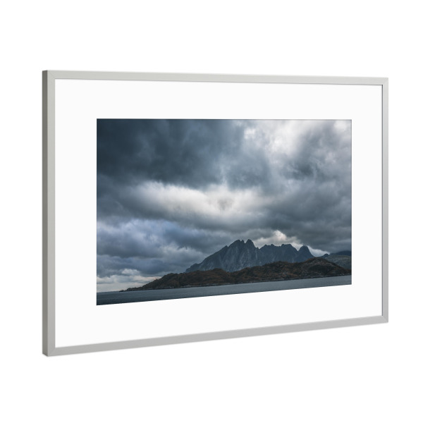 Poster mit Rahmen Silber "Dramatic clouds" artboxONE - Natur