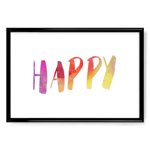 Happy watercolored