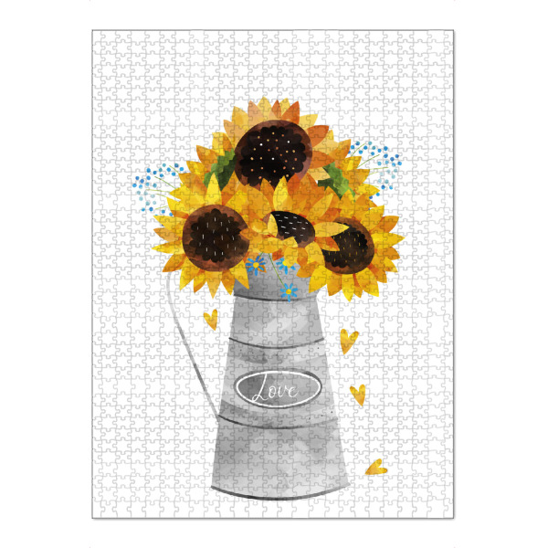 Puzzle Ravensburger "Sonnenblumen + Liebe" artboxONE - Natur,Floral