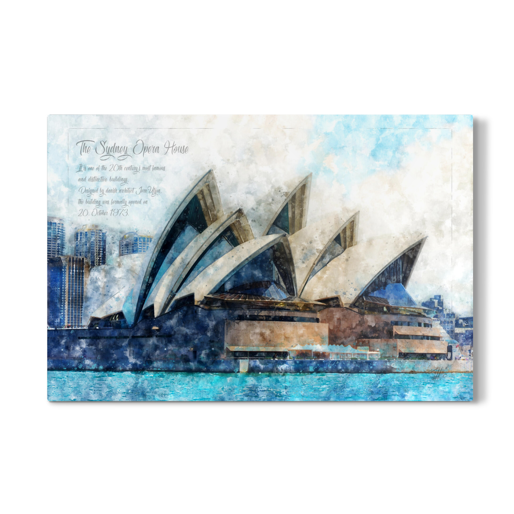 Galerie-Print "Sydney Oper Aquarell" 75x50 cm artboxONE