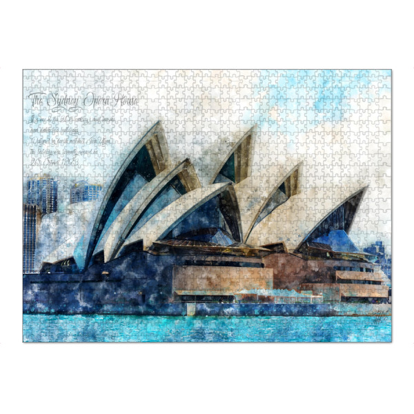 Puzzle Ravensburger "Sydney Oper Aquarell" artboxONE - Architektur,Reise / Länder
