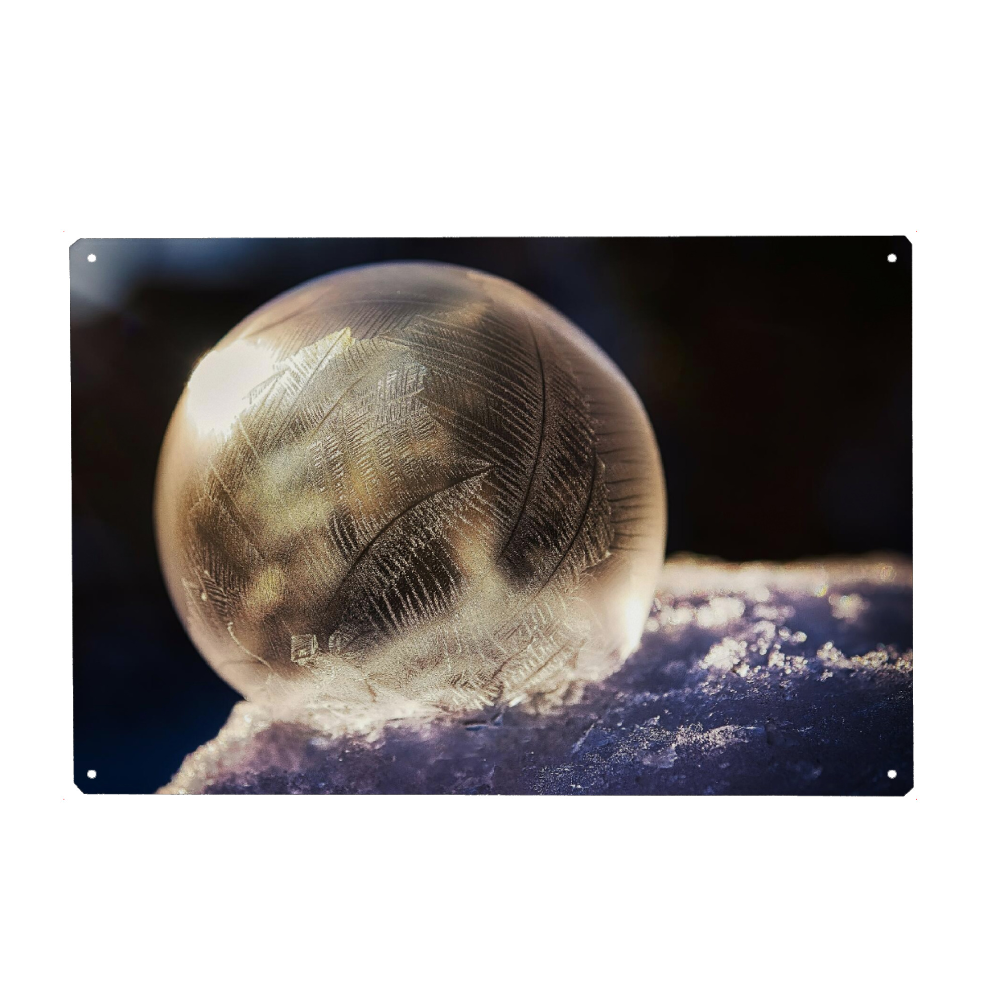 Holzbild "Gefrorene Seifenblase" artboxONE - Natur