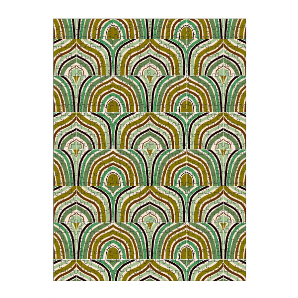 artboxONE Puzzle "Jade Rainbow Tiles" artboxONE - Abstrakt,Geometrie - Tiles,Pattern,Vintage,Abstract,Abstrakt,Geometrie,Geometry,Formen,Forms