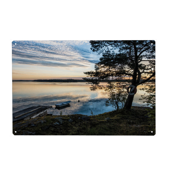 Holzbild "Steg und Boot" artboxONE - Natur,Reise,Reise / Strand und Meer,Reise / Länder