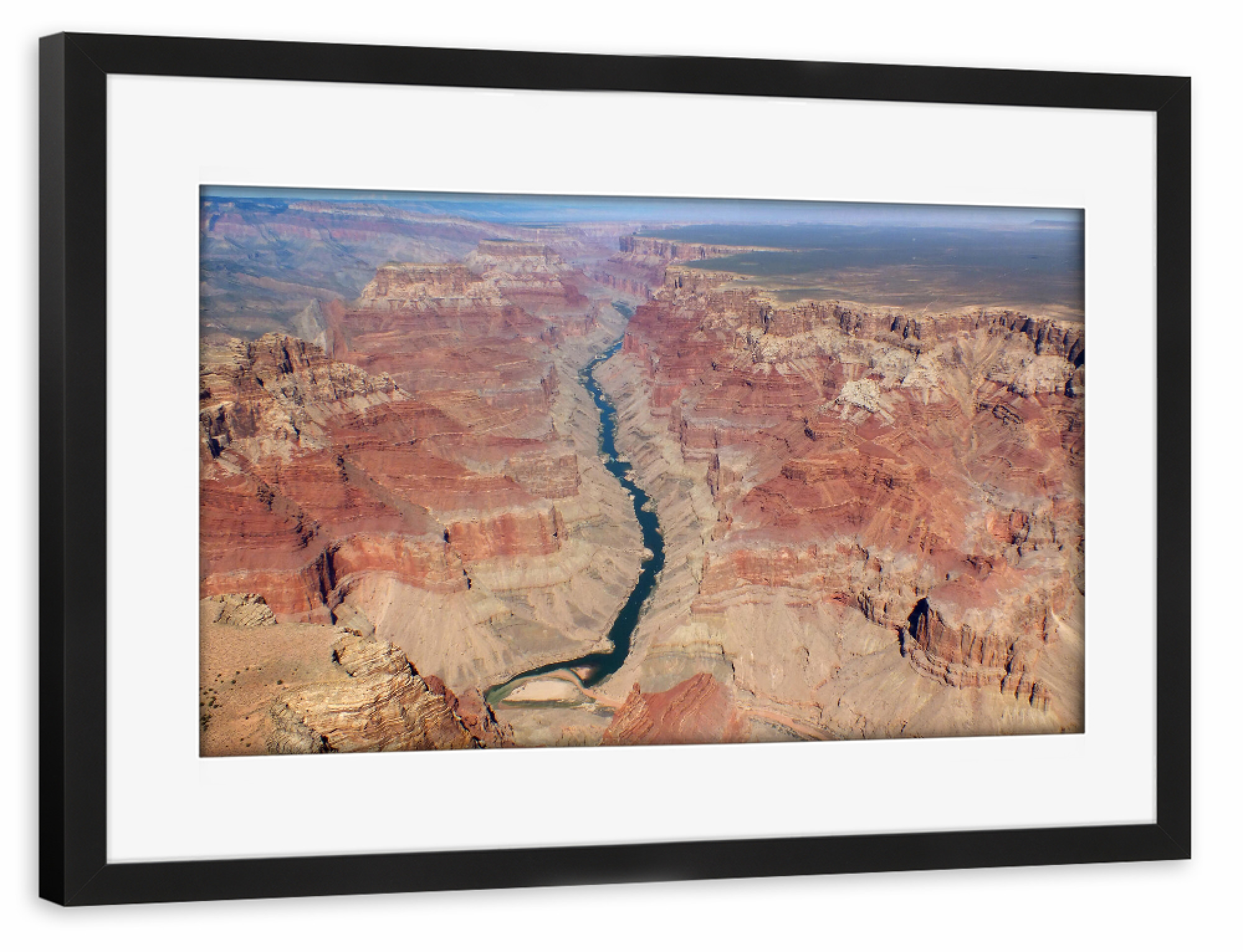 Poster mit Rahmen schwarz "Grand Canyon aerial view" artboxONE - Natur,Reise,Reise / Länder