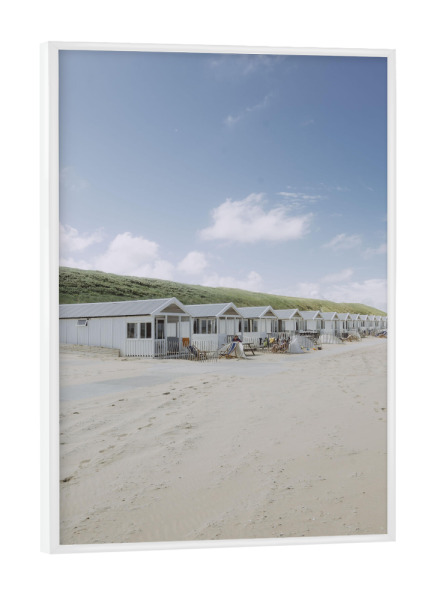 Poster mit weißem Rahmen "Beach in Netherlands" artboxONE - Natur,Reise,Reise / Strand und Meer
