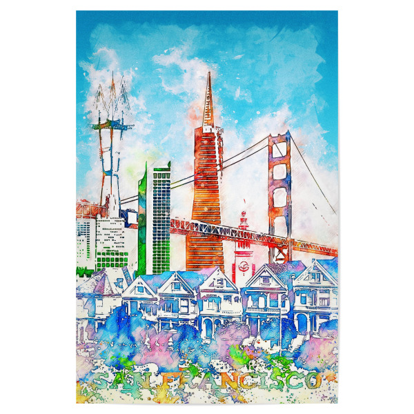 Poster "San Francisco Collage in bunt" artboxONE - Architektur,Städte / San Francisco