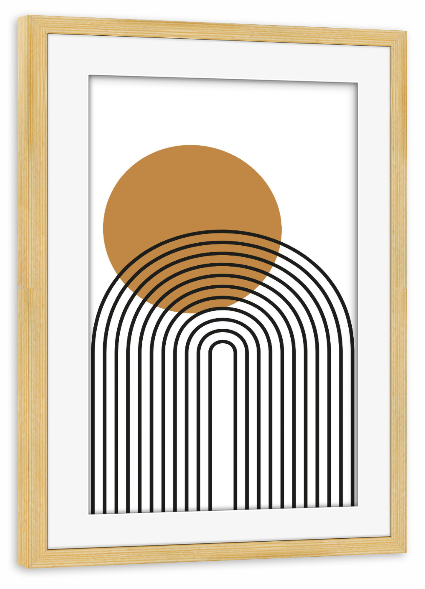 Poster mit Rahmen kiefer "Mid Century study no.seven" artboxONE - Abstrakt,Geometrie
