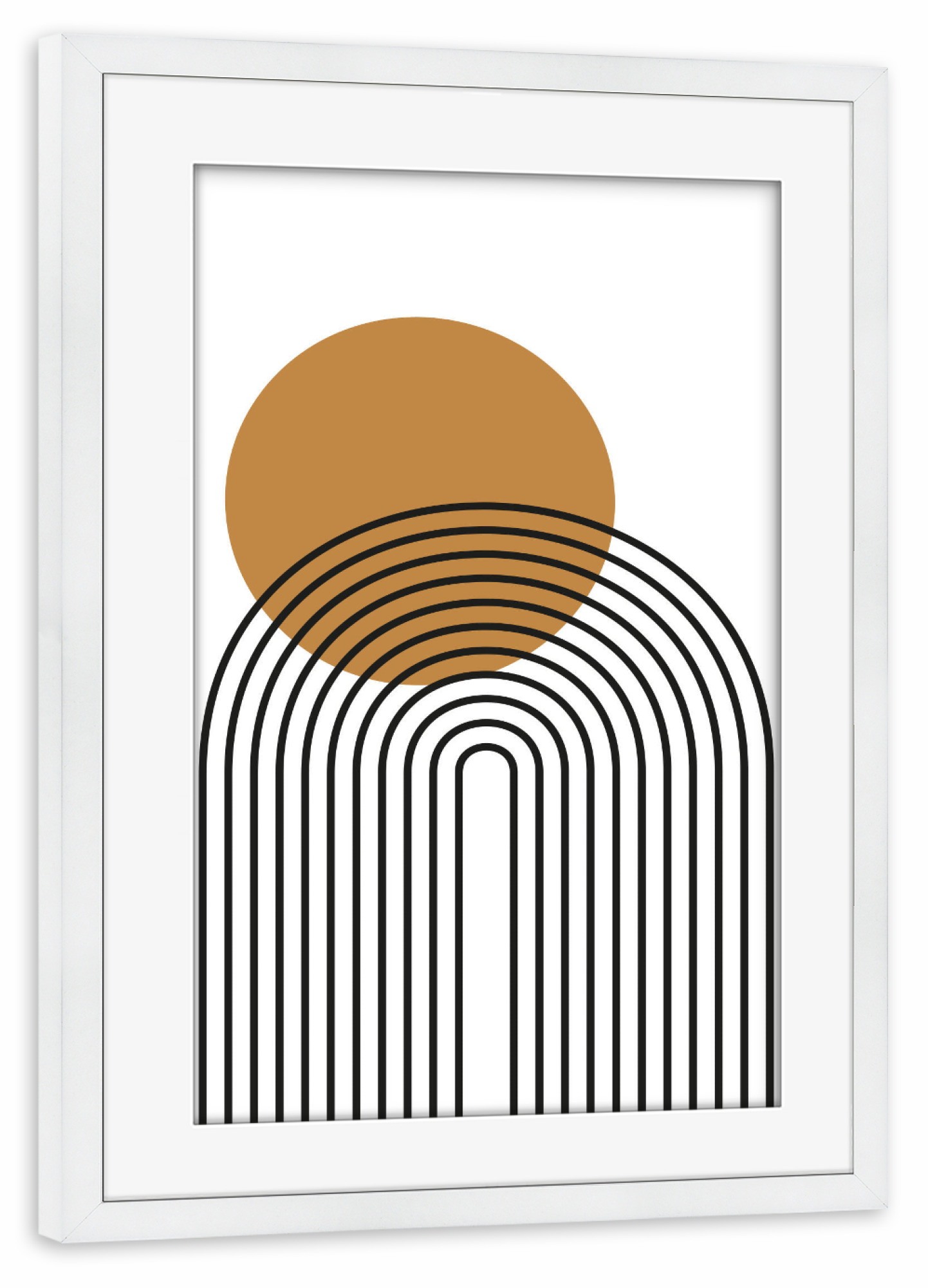 Poster mit Rahmen weiß "Mid Century study no.seven" artboxONE - Abstrakt,Geometrie