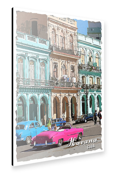 Alu-Dibond "Havanna Vintage" 30x20 cm artboxONE