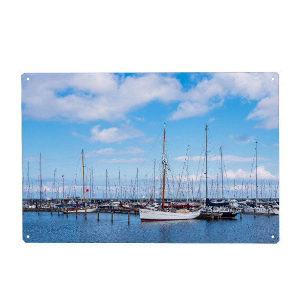 Holzbild "Marina in Warnemünde" artboxONE - Reise,Reise / Strand und Meer