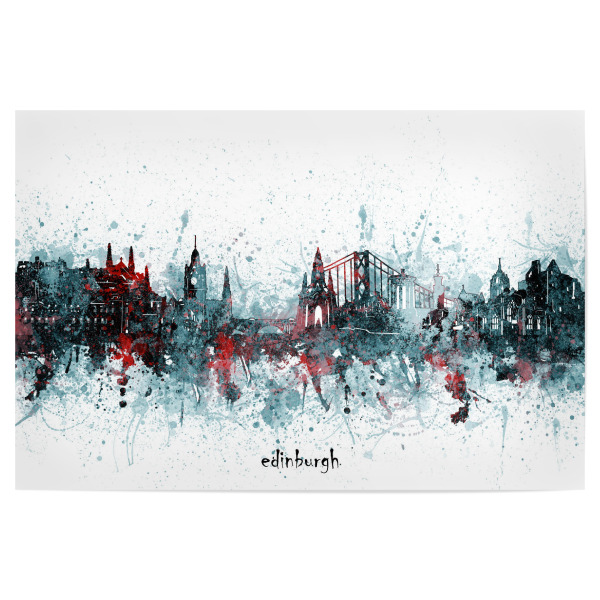 Poster "Edinburgh skyline artistic grey" artboxONE - Städte,Reise,Architektur