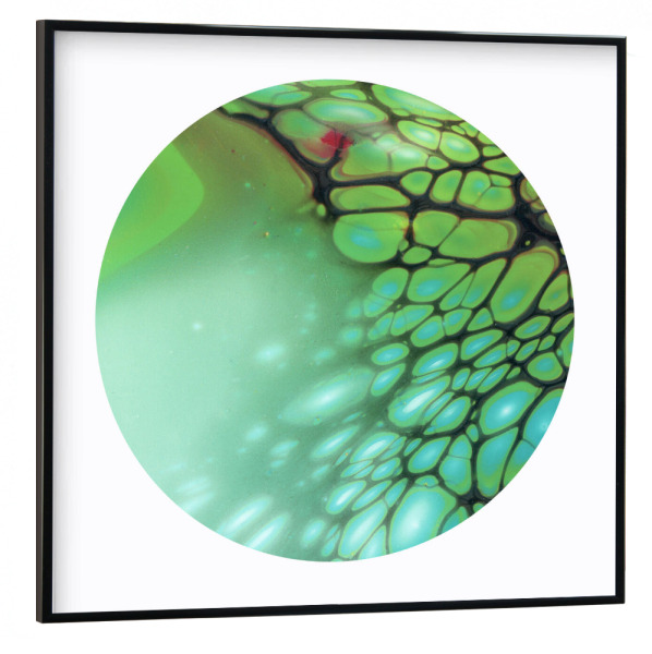 Poster mit schwarzem Rahmen 30x30 cm "Green the Bloom" artboxONE - Abstrakt