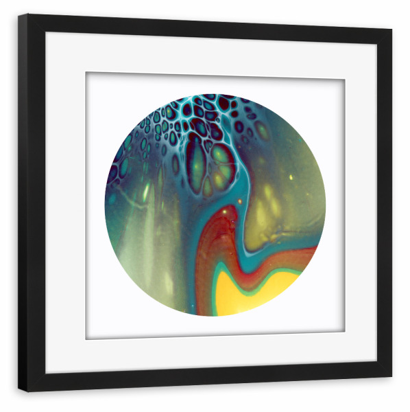 Poster mit Rahmen schwarz "Bunt the Bloom" artboxONE - Abstrakt