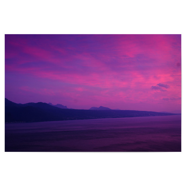 Poster "Vivid purple sky at lake Geneva" artboxONE - Natur,Reise / Länder