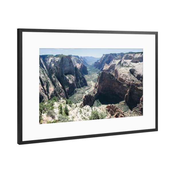 Poster mit Rahmen Schwarz (Metallic) "Observation Point panorama" artboxONE - Natur,Reise / Länder