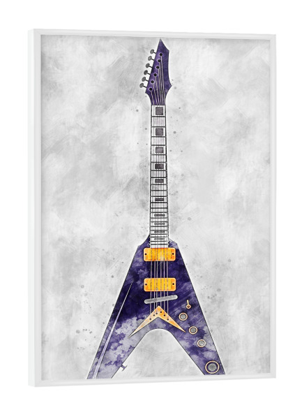 Poster mit weißem Rahmen "Electric guitar 9 (matart)" artboxONE - Musik