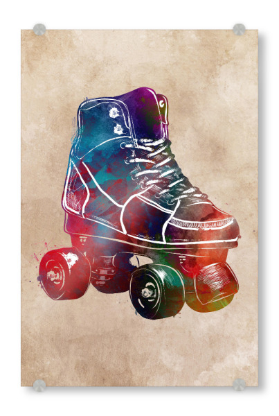 Acrylglasbild "Roller skate sport art" artboxONE - Sport,Sport / Sommerspiele - Roller,Skate,Skater,Sport,Sports,Shoes