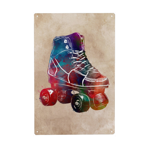 Holzbild "Roller skate sport art" artboxONE - Sport,Sport / Sommerspiele - Roller,Skate,Skater,Sport,Sports,Shoes