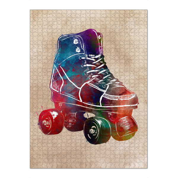 Puzzle Ravensburger "Roller skate sport art" artboxONE - Sport,Sport / Sommerspiele - Roller,Skate,Skater,Sport,Sports,Shoes - Bild roller