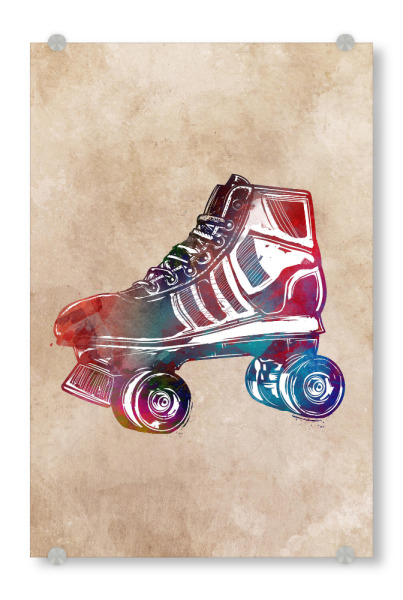 Acrylglasbild "Roller skates sport art" artboxONE - Sport,Sport / Sommerspiele - Sport,Roller,Skate,Skater,Active,Shoes,Schuhe
