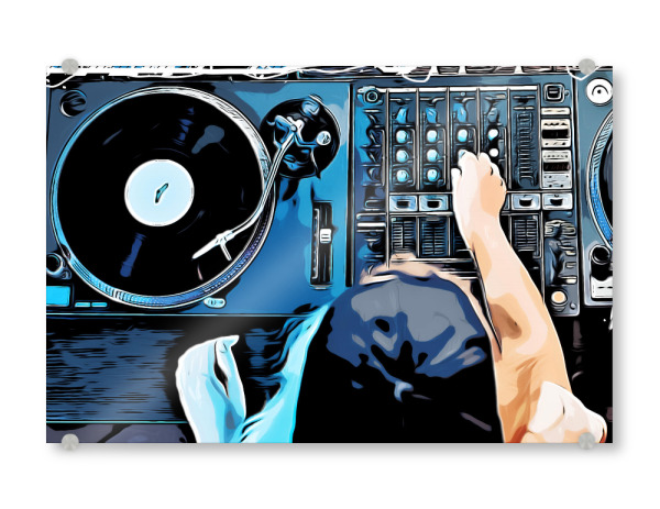 Acrylglasbild "DJ music set" artboxONE - Musik - Dj,Music,Musican,Set,Tape,Sound,Pult,Misch,Musik