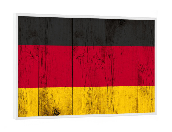 Poster mit weißem Rahmen "German Vintage Flag" artboxONE - Reise,Abstrakt