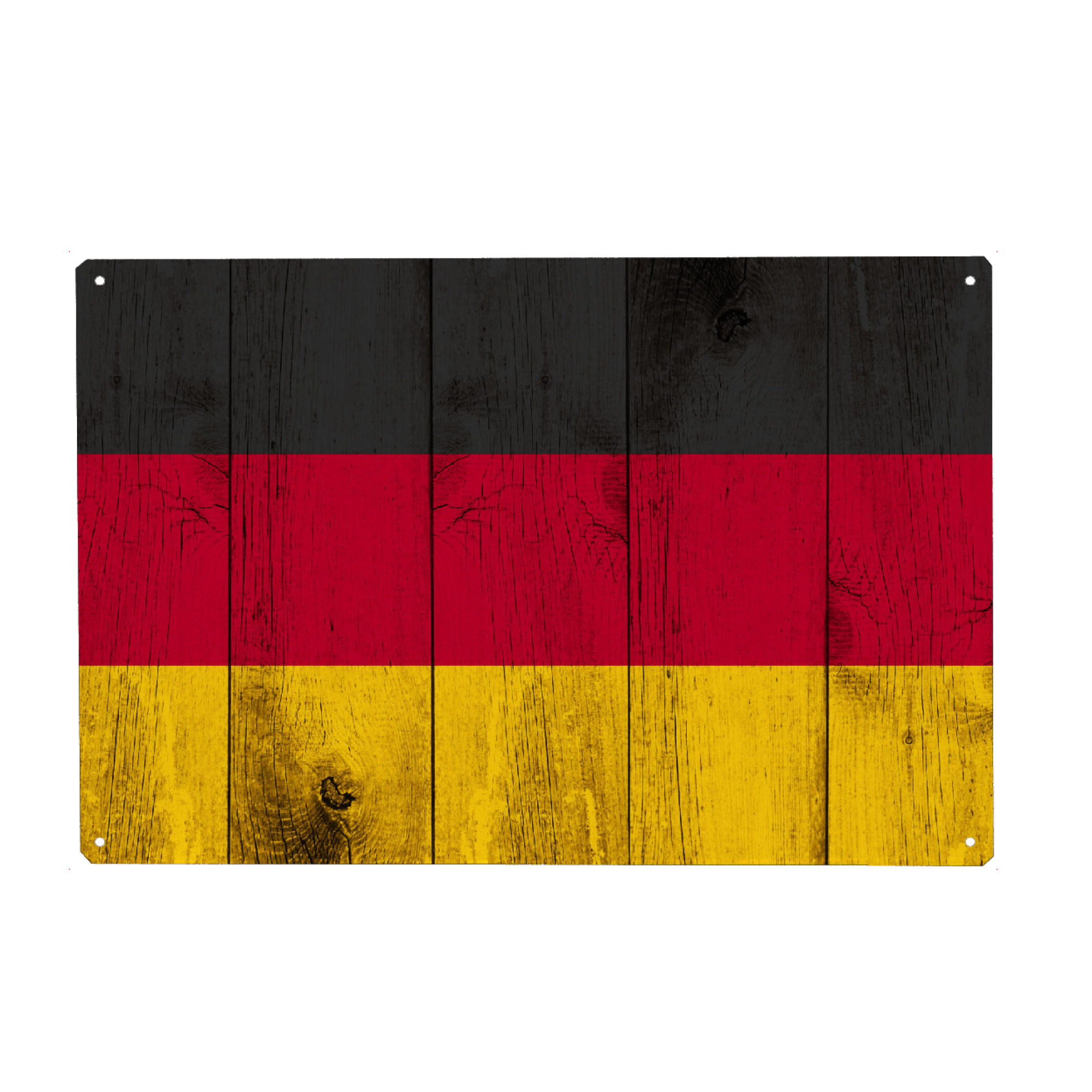 Metall Poster "German Vintage Flag" artboxONE - Reise,Abstrakt - German vintage flag,Flag,Flagge,Deutschland,Germany,Vintage,Grunge,Fahne,Deutsche