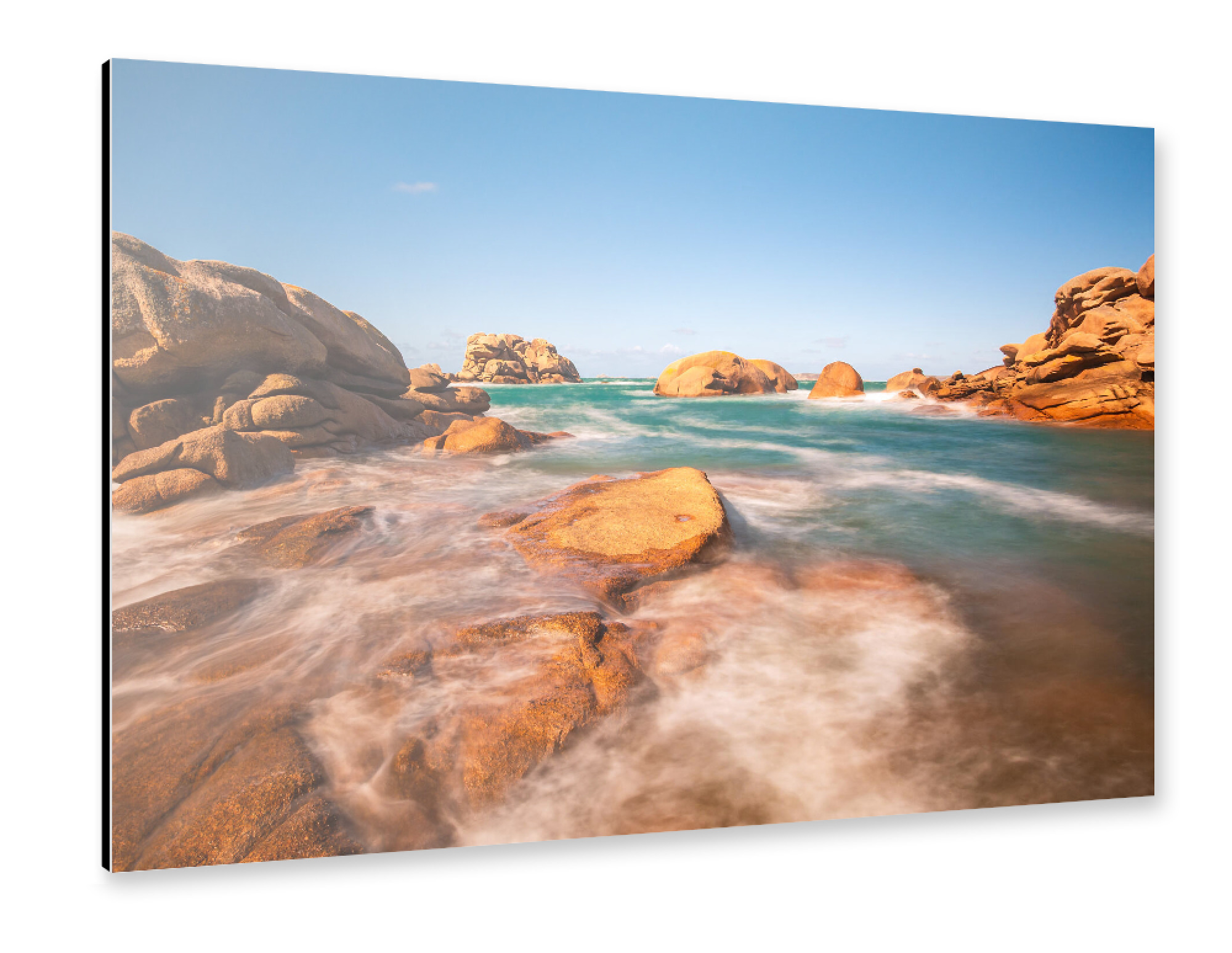 Alu-Dibond "Küste in der Bretagne" 75x50 cm artboxONE