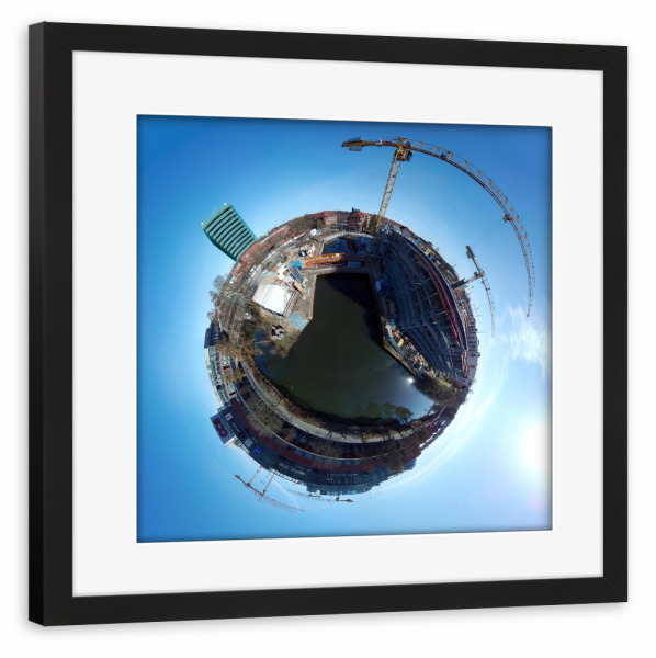 Poster mit Rahmen schwarz "HH-Bergedorf Körber-Lichtwarkhaus" artboxONE - Städte,Städte / Hamburg,Natur,Reise,Architektur